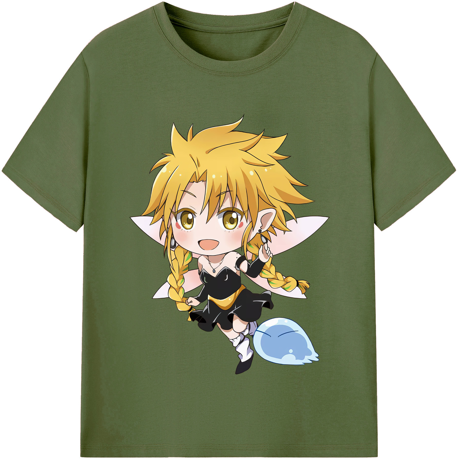 （画像用） 転スラ Regarding Reincarnated to Slime 綿100％半袖Tシャツ（フロントプリント）